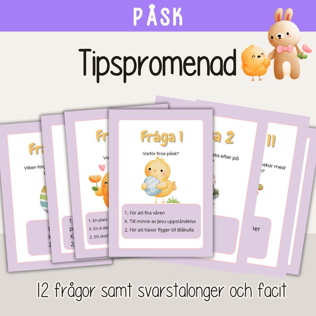 Påsk – Tipspromenad med påsktema