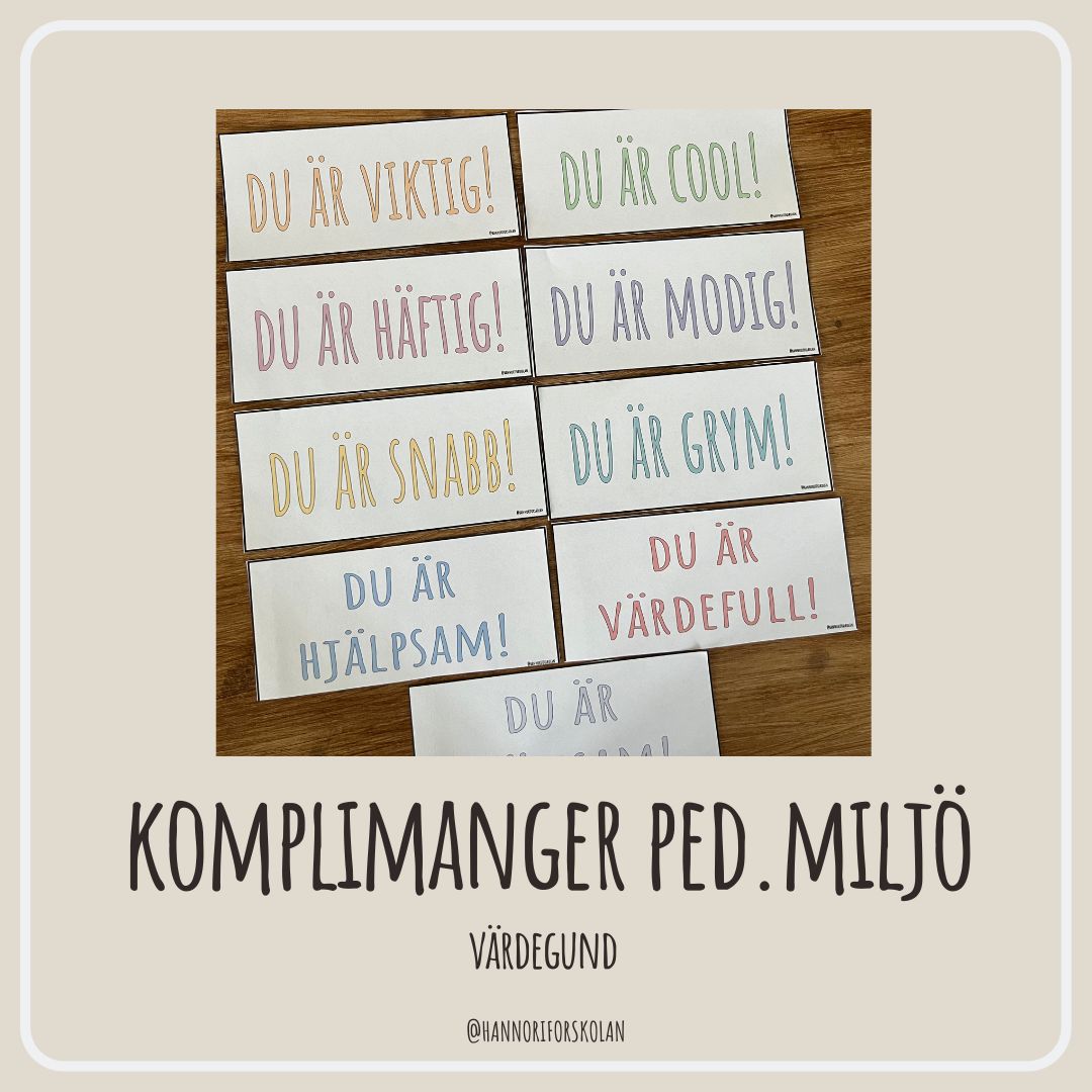 Komplimanger ped.miljö
