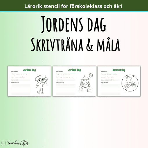 Jordens Dag – Skrivträna och måla