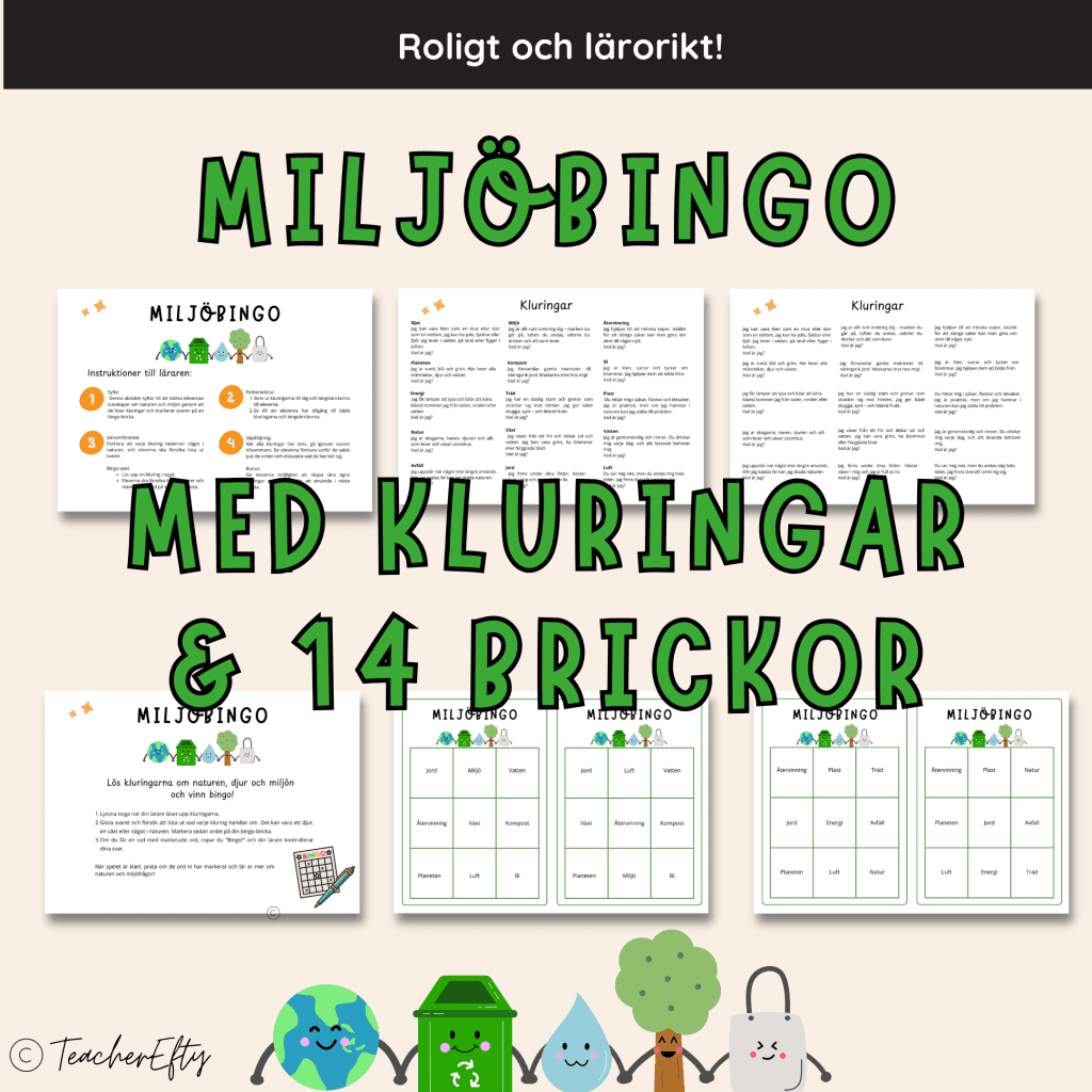 Miljöbingo – Spela & fira Jordens Dag!