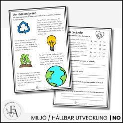 Jordens Dag läsförståelse - Var rädd om jorden