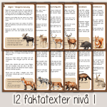 Vilda djur i Sverige – Läsförståelse i tre nivåer. - bild 2