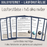 Läs – och skrivpaket – Rymden – Solsystemet och planeterna. Läsförståelse och skrivträning - bild 2