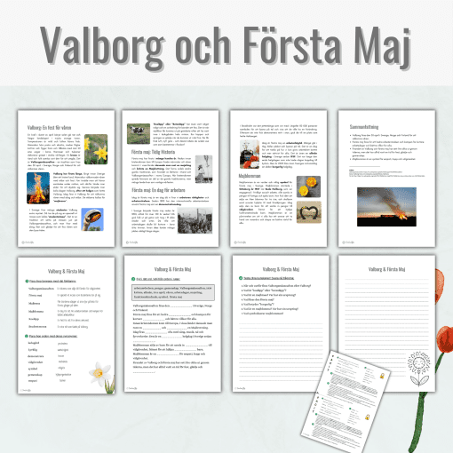 Valborg & Första maj: fakta, ordkunskap, läsförståelse