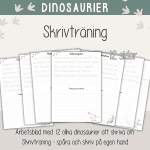 Läs – och skrivpaket – Dinosaurier – Läsförståelse och skrivträning - bild 3