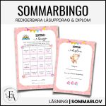 Sommarbingo / Läsbingo sommar | Redigerbart - bild 1