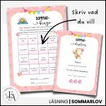 Sommarbingo / Läsbingo sommar | Redigerbart - bild 2