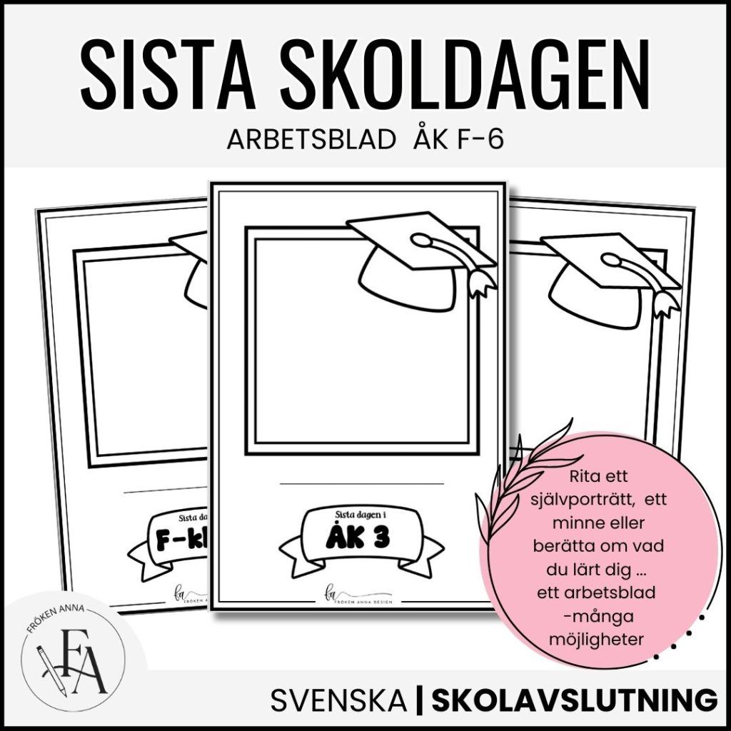 Sista skoldagen | Arbetsblad till sista dagen i skolan