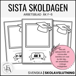 Sista skoldagen | Arbetsblad till sista dagen i skolan