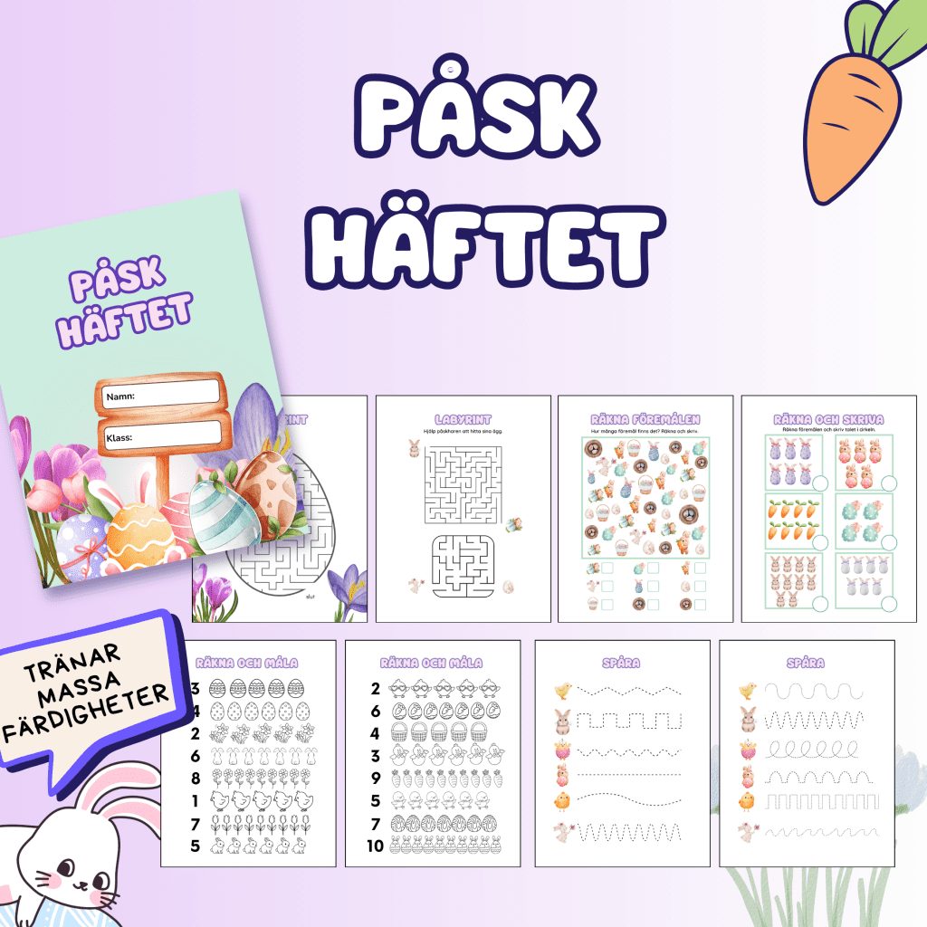 Påskhäftet – Rolig aktivitetsbok med påsktema!