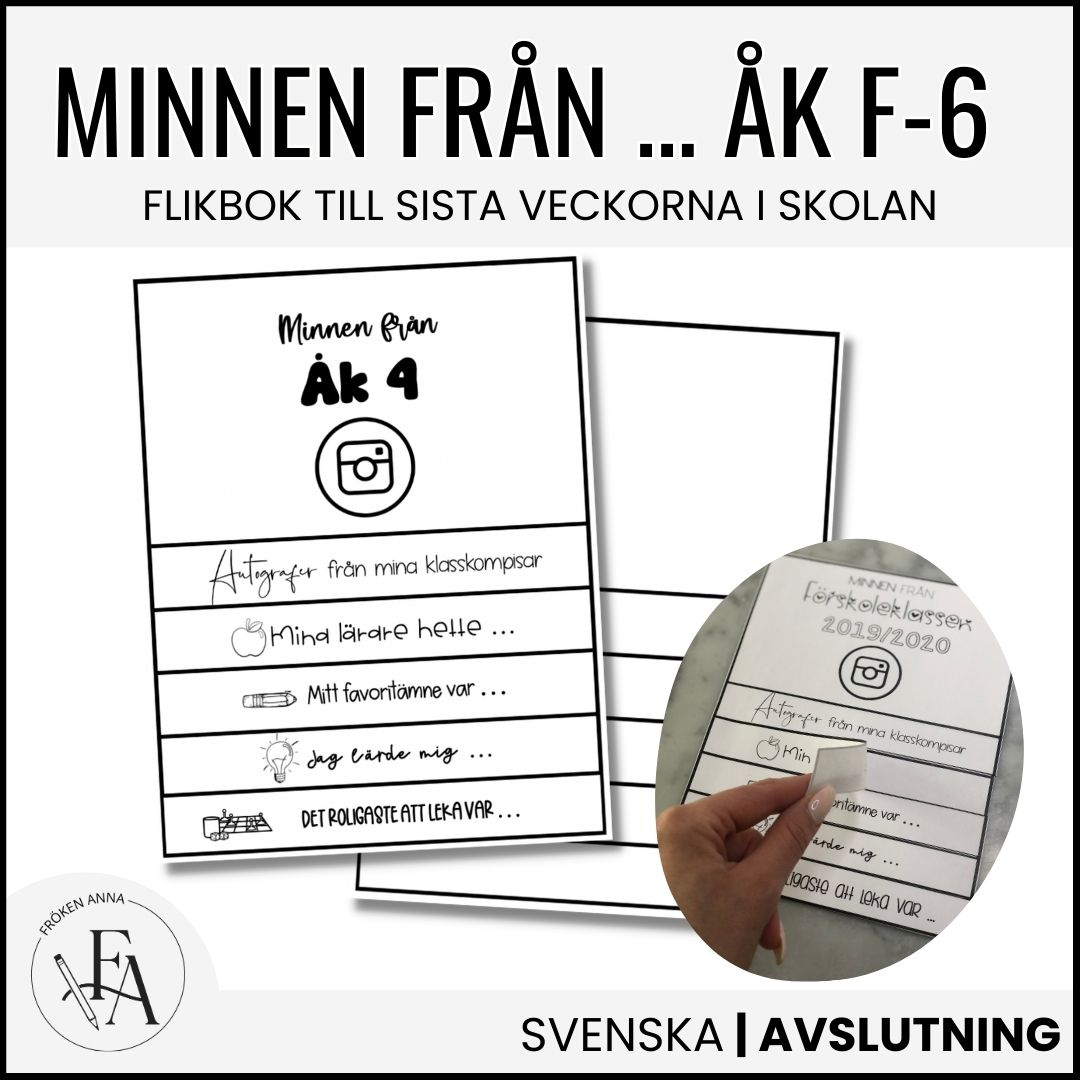 Minnen från ...(Åk F-6 + fritidshem)