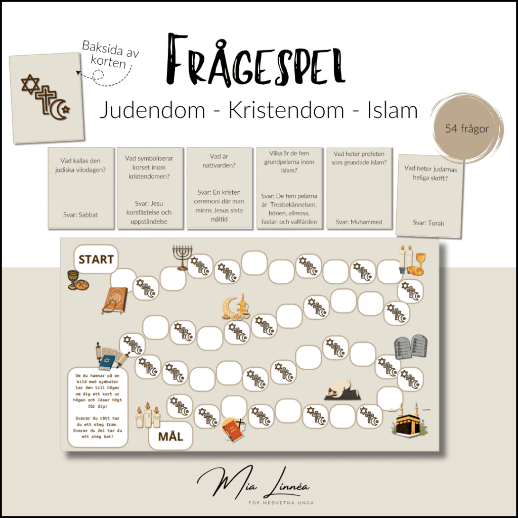 Frågespel: Judendom, kristendom och islam