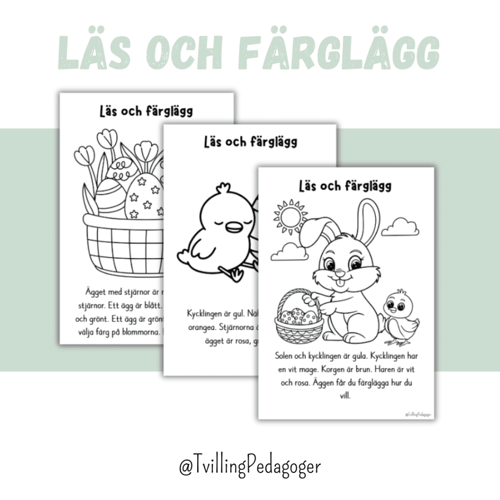 Läs och färglägg – påsk