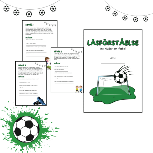Läsförståelse - Fotboll, 3 nivåer