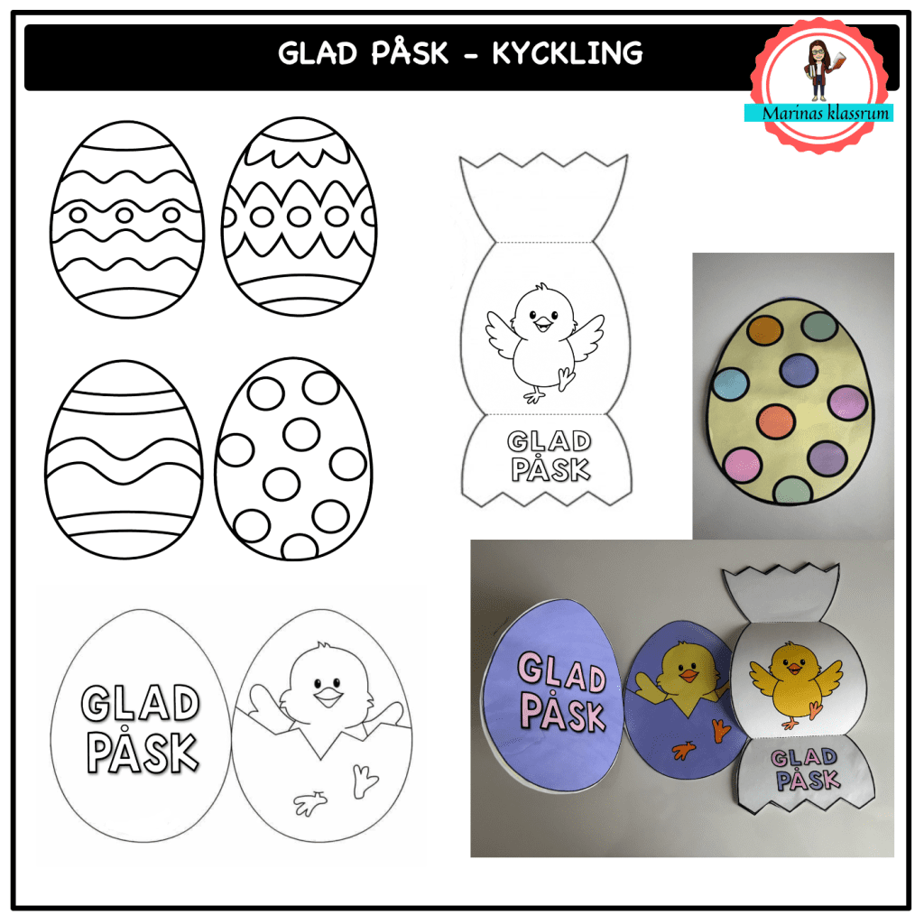 Påskpyssel – Glad Påsk kyckling