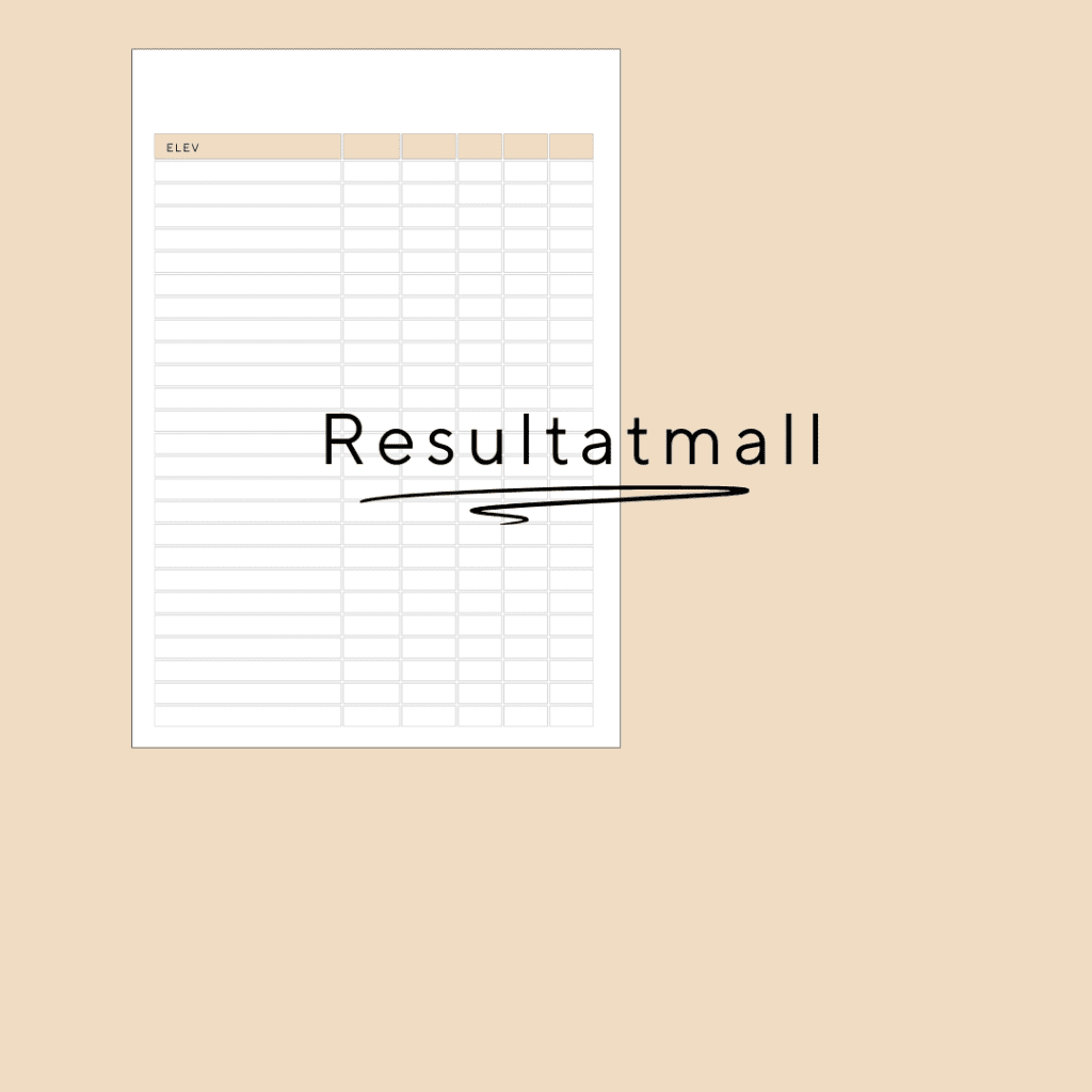 Resultatmall