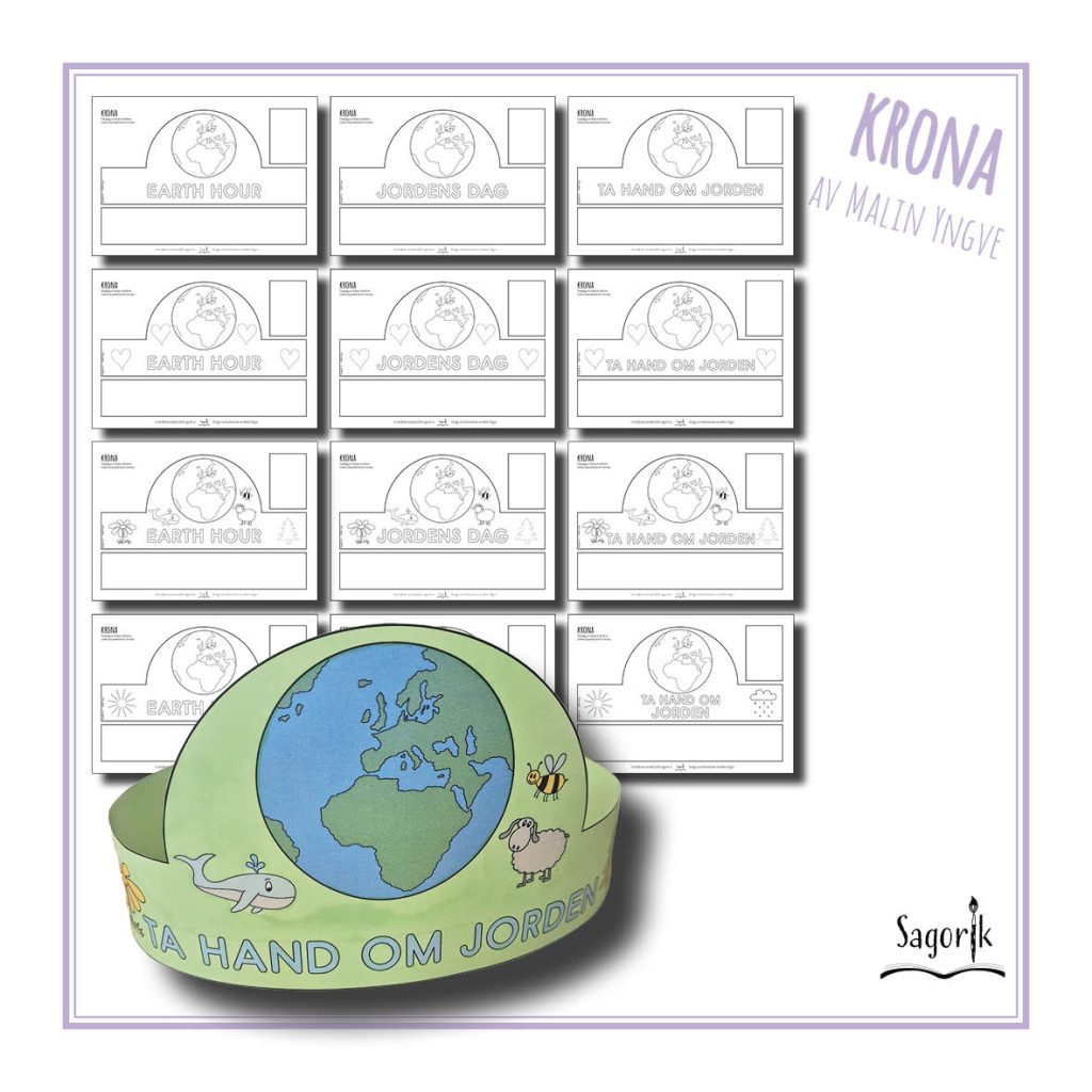Krona Jorden (Jordens dag och Earth hour)