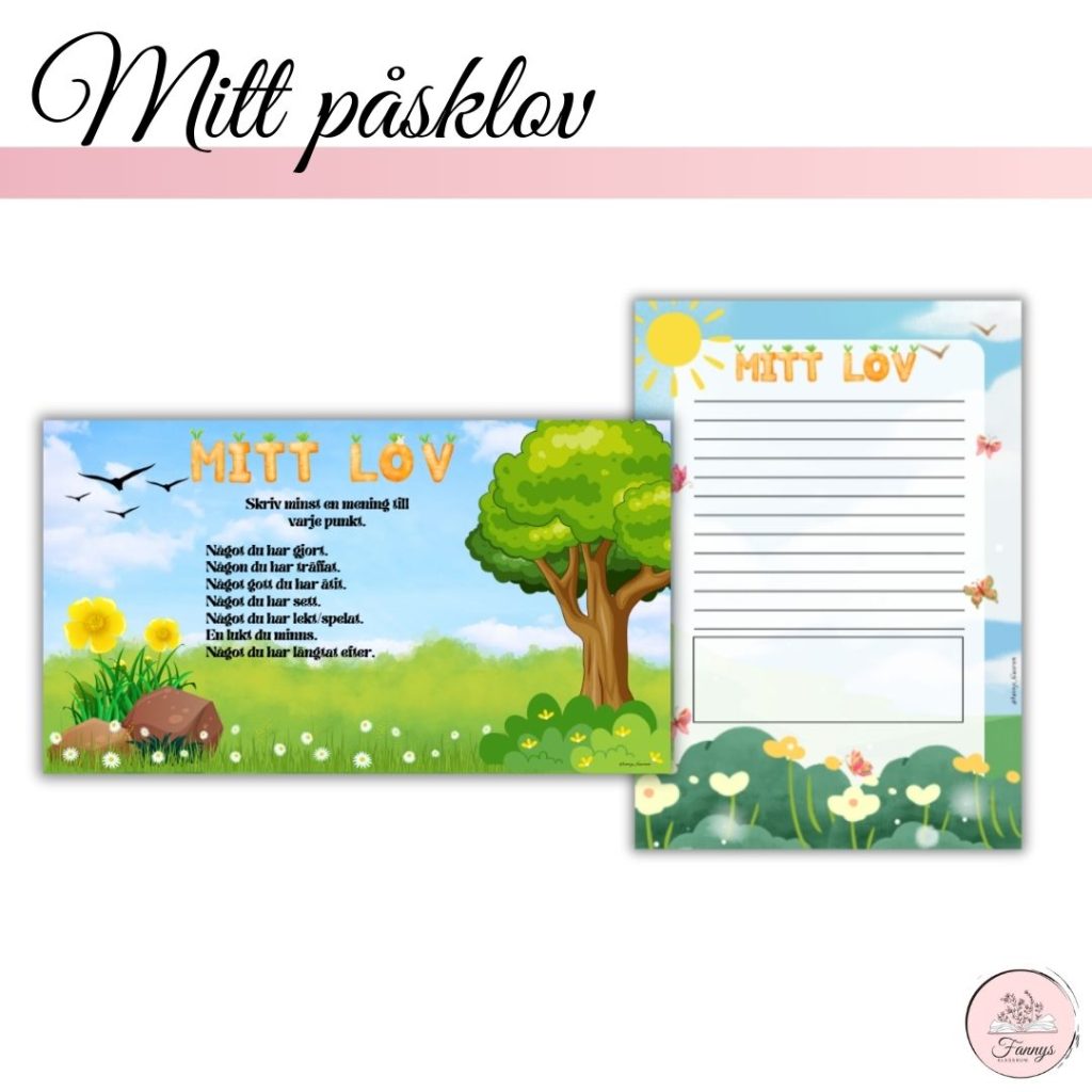 Skrivuppgift påsklov