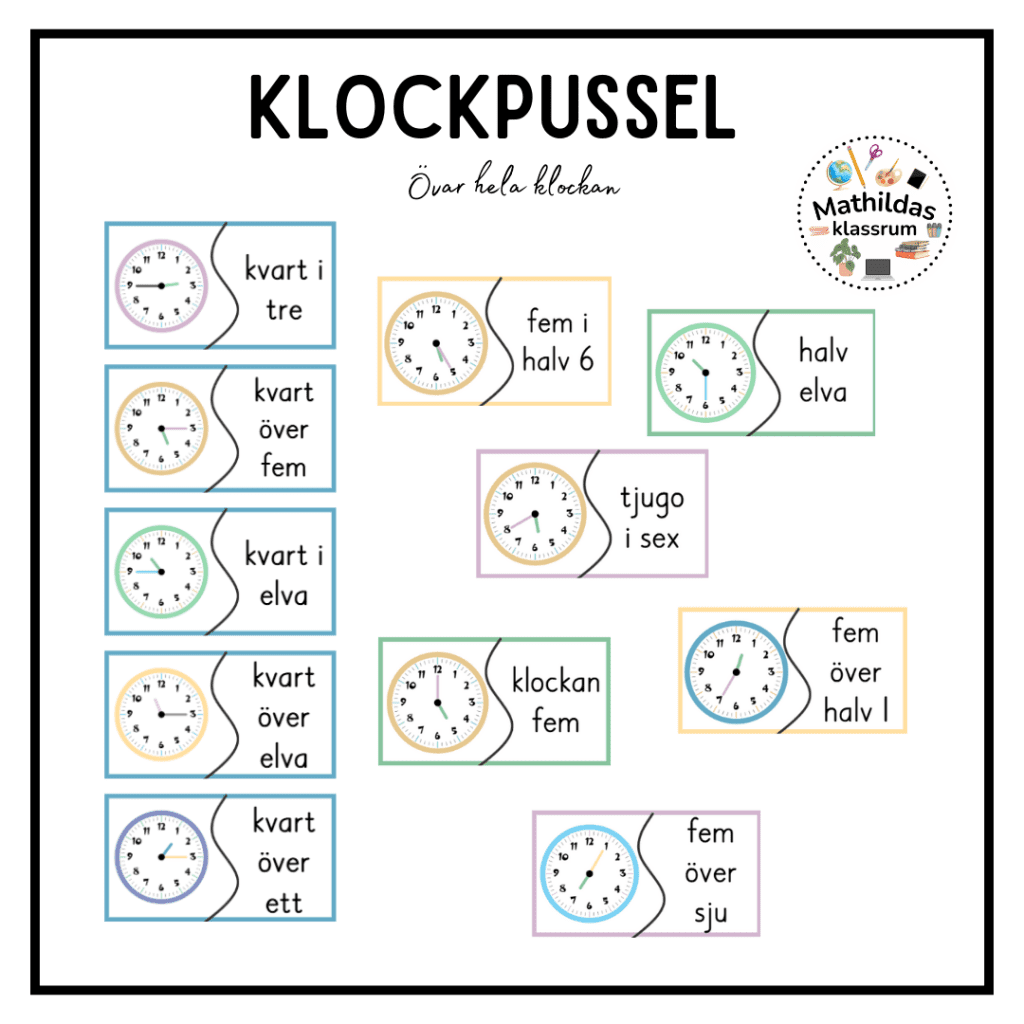 Klockan – pussel