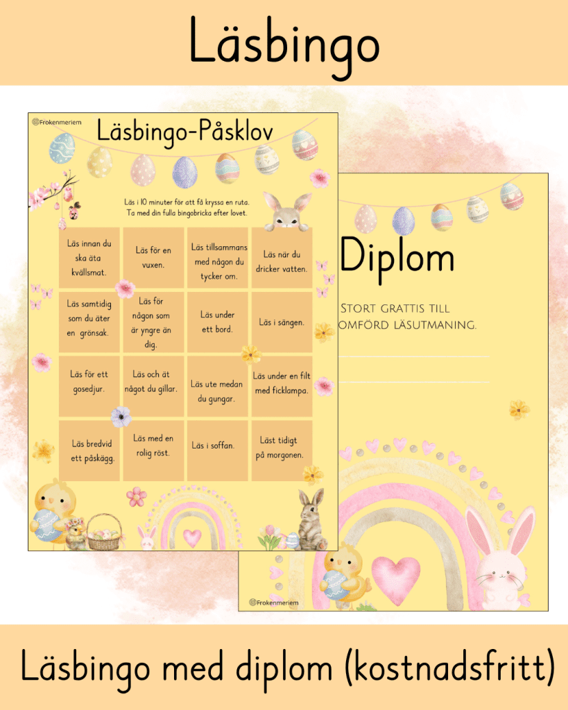 Läsbingo med diplom