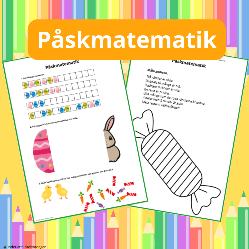 Påskmatematik arbetsblad