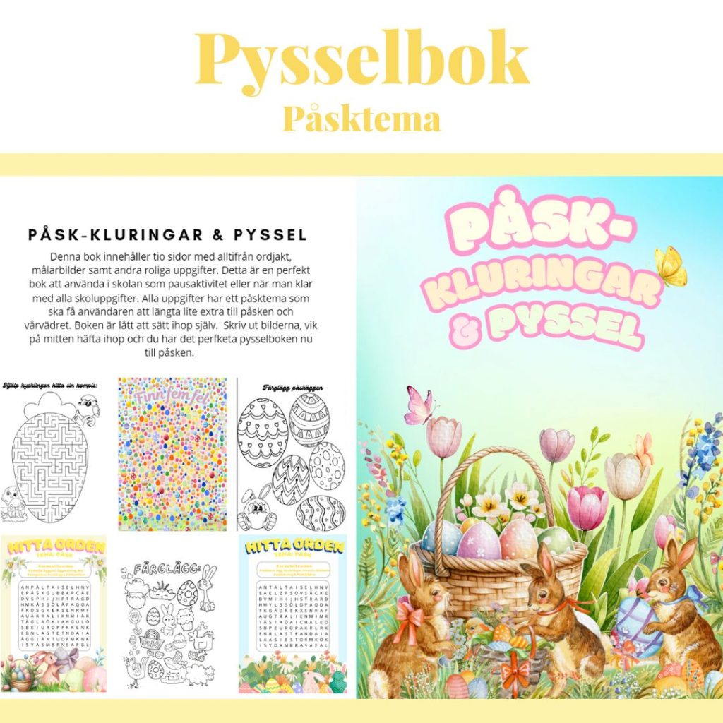 Pysselbok med påsktema