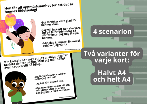4 samtalskort värdegrund och konflikthantering. Lilla paketet 1