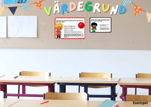 4 samtalskort värdegrund och konflikthantering. Lilla paketet 1