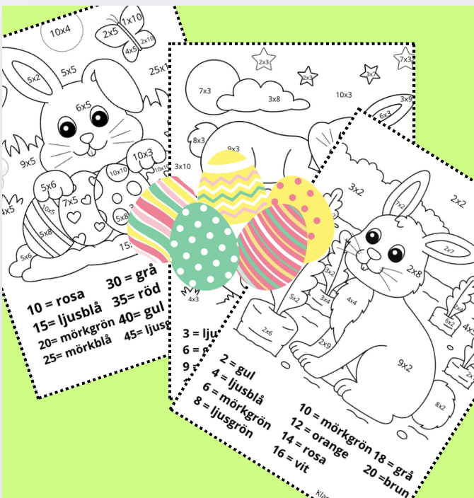 Påskräknemålor multiplikation