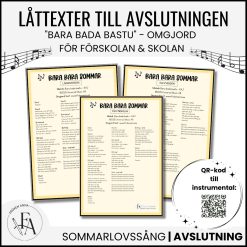 Låttexter till avslutningen - Bara bara sommar! (Bara bada bastu) Förskola & Skola