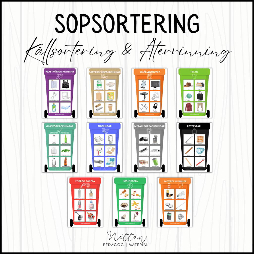 Sopsortering och återvinning