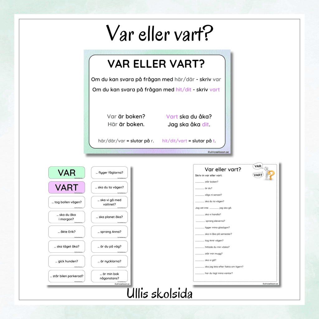 Var eller vart?