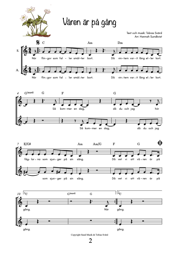 Sommar- och vårsånger för unga sångare