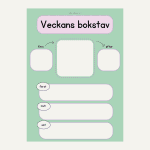 Veckans bokstav – Bokstavsplansch - bild 1