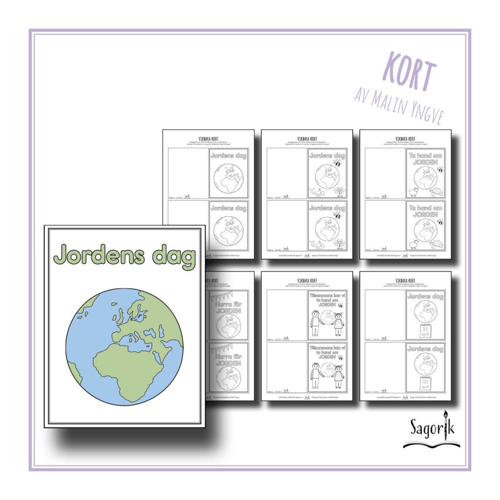 Vikbara kort Jordens dag