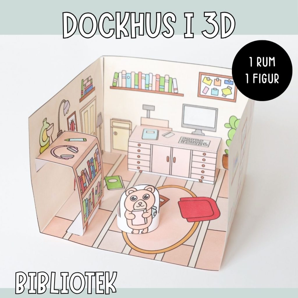 Pyssla dockhus – bibliotek