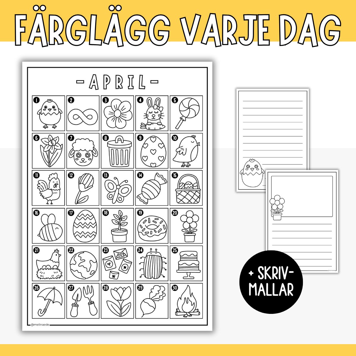 April - Färglägg varje dag