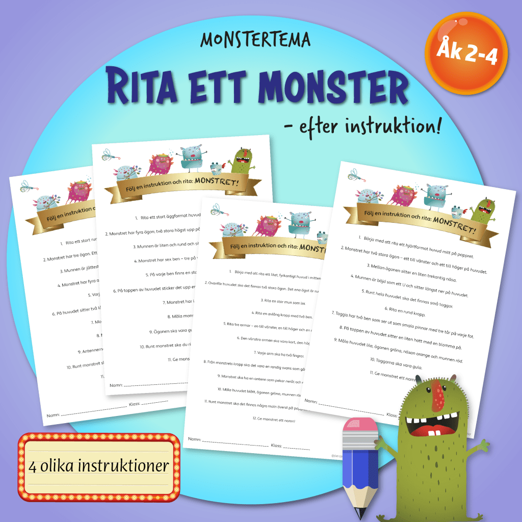 Rita ett monster – efter instruktion!