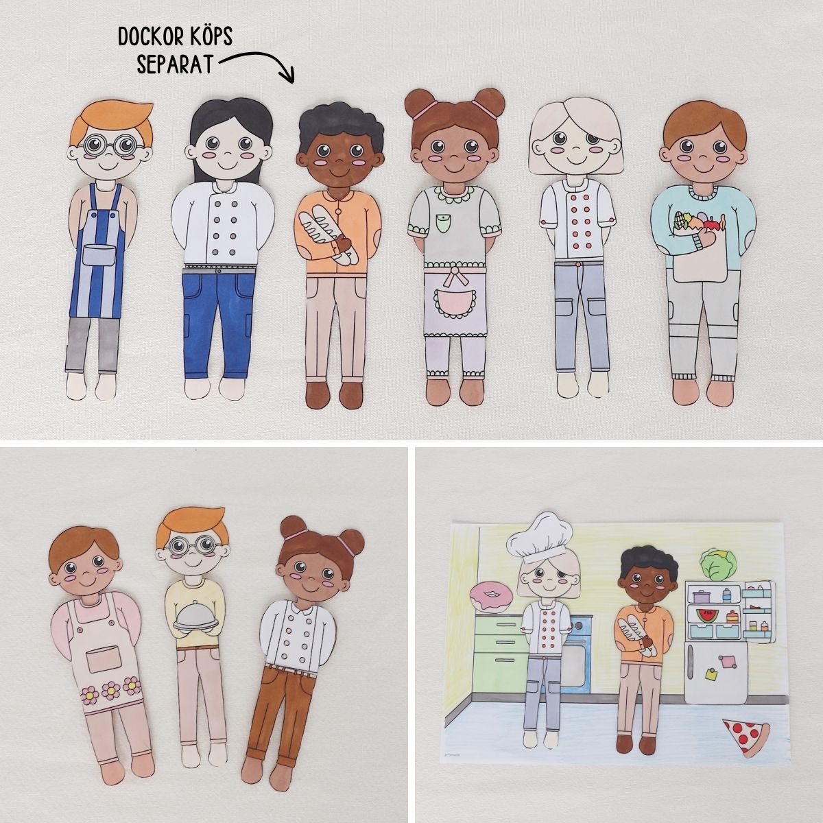 Tillägg klippdockor - Köket