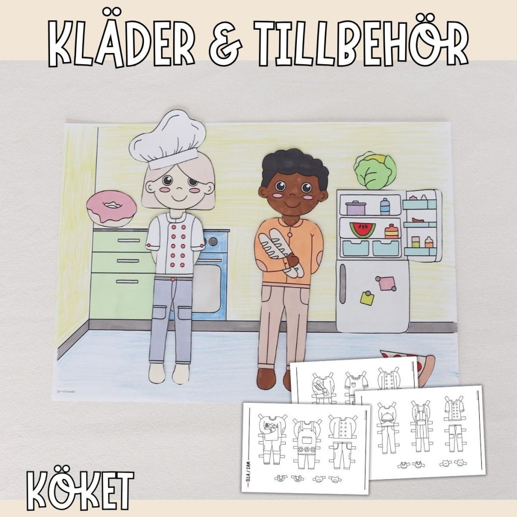 Tillägg klippdockor – Köket