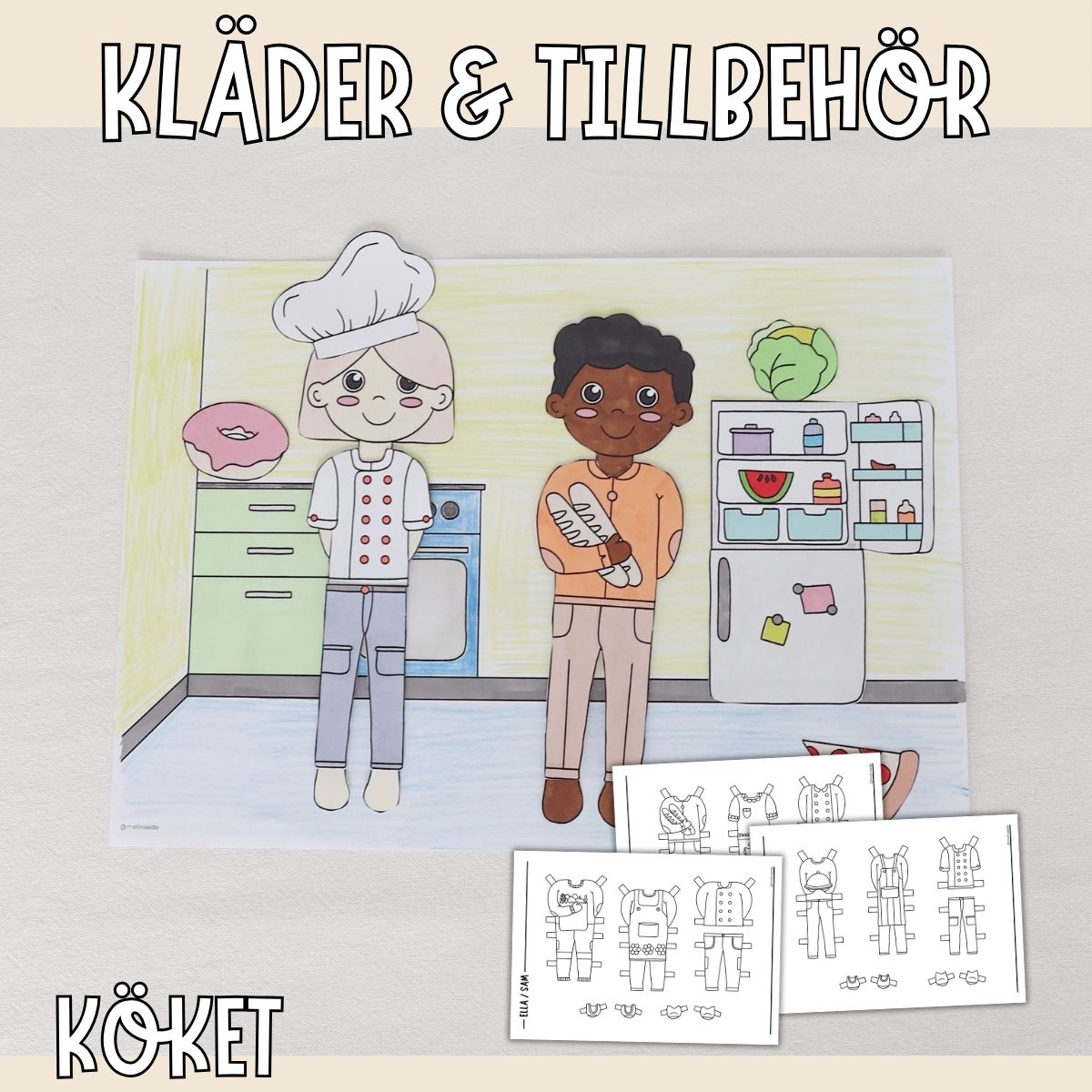 Tillägg klippdockor - Köket