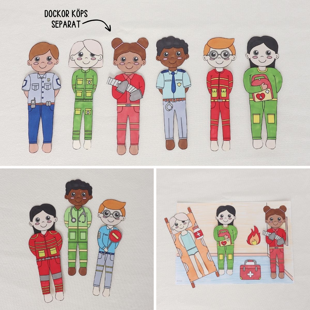 Tillägg klippdockor - Räddningstjänst