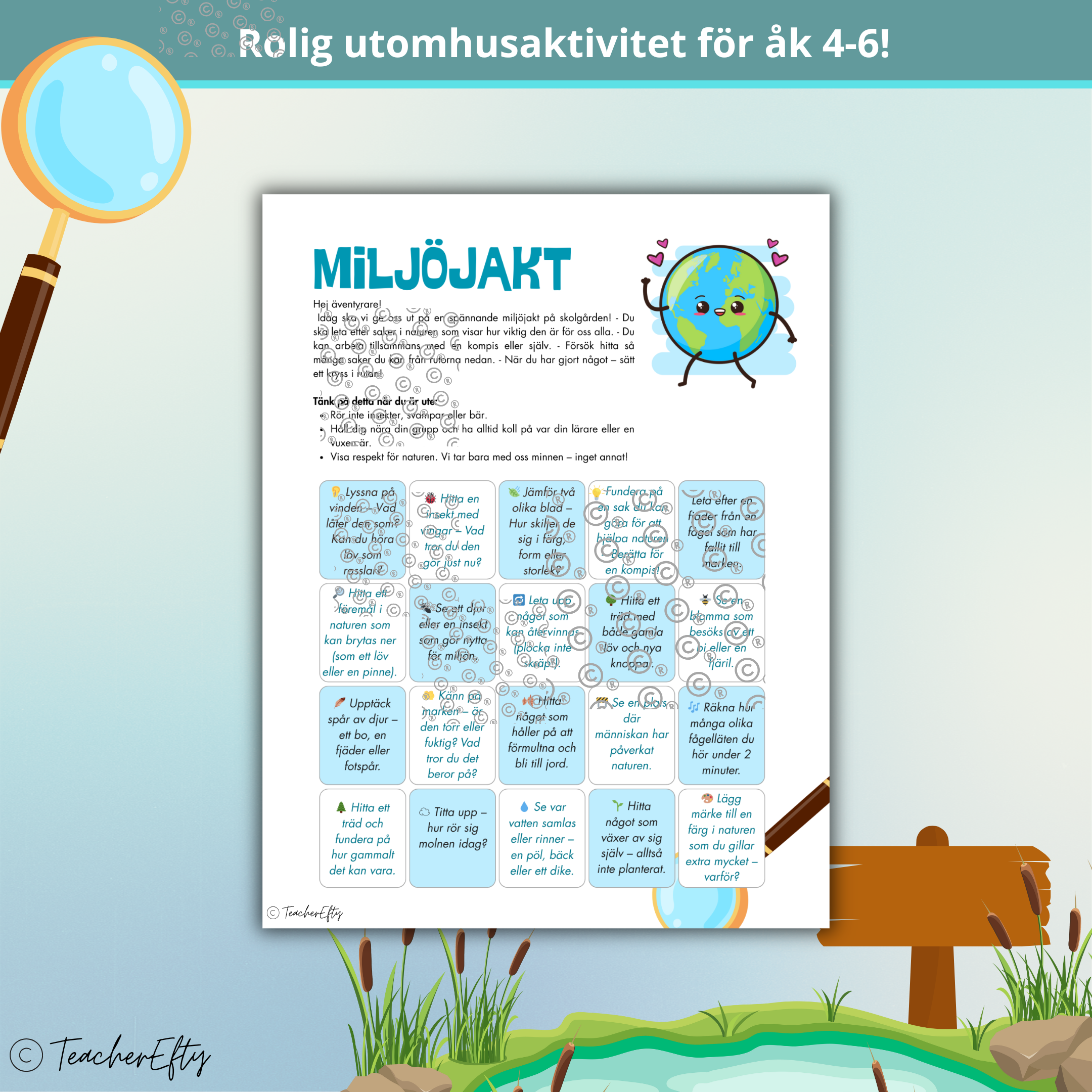Miljöjakt! - Rolig Utomhusaktivitet
