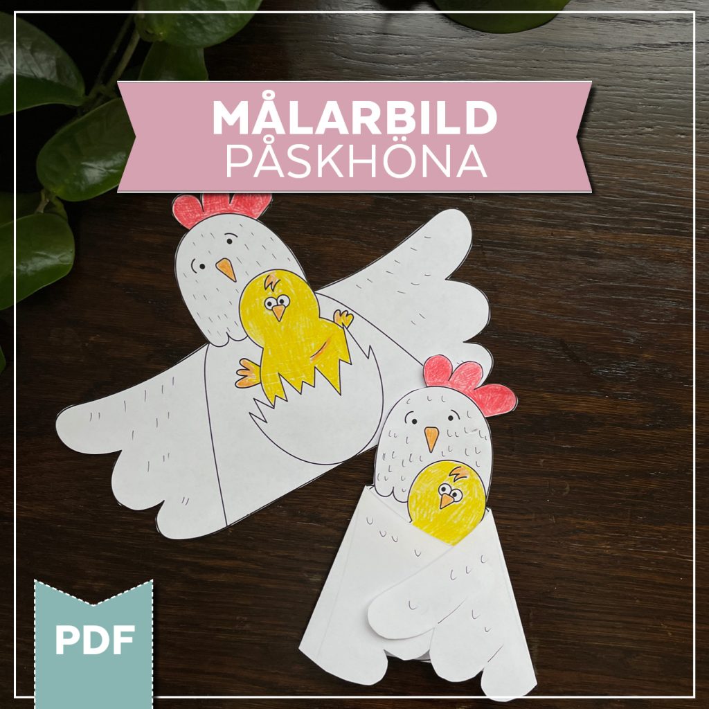 Påsk – målarbild påskhöna
