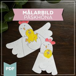 Påsk - målarbild påskhöna