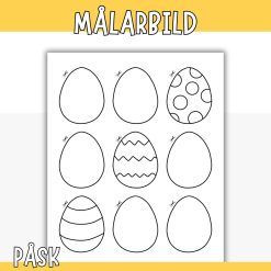 Påskpyssel- måla ägg till påskriset (fri nedladdning)