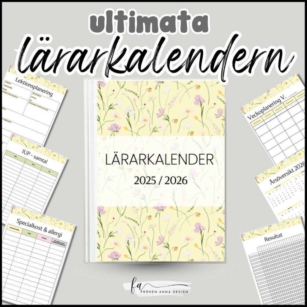 Lärarkalender / Kalender för skolpersonal 25/26