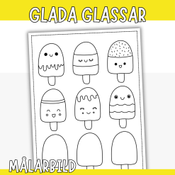 Målarbild "glada glassar" fri nedladdning