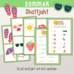 Sommar - Sommarlov - Skattjakt - Sommartema