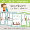 Mitt läsår - Skolavslutning - Minnesbok från läsåret - rita och skriv om olika minnen - sommar